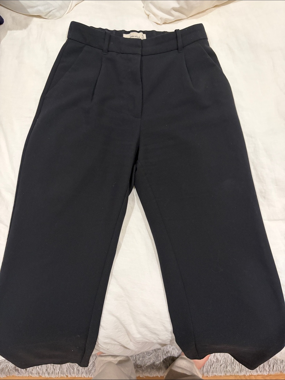 Abercrombie & Fitch Black Straight-Leg Dress Pants